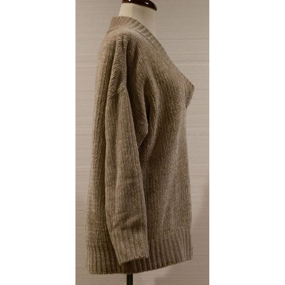 $4995 BRUNELLO CUCINELLI CASHMERE/SILK OVERSIZED V-NECK SWEATER W/ MONILI - Picture 5 of 7